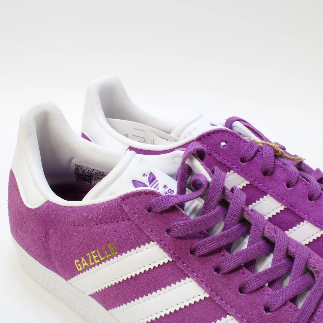 adidas Gazelle Shock Purple White Gold Melt Uk Size 6