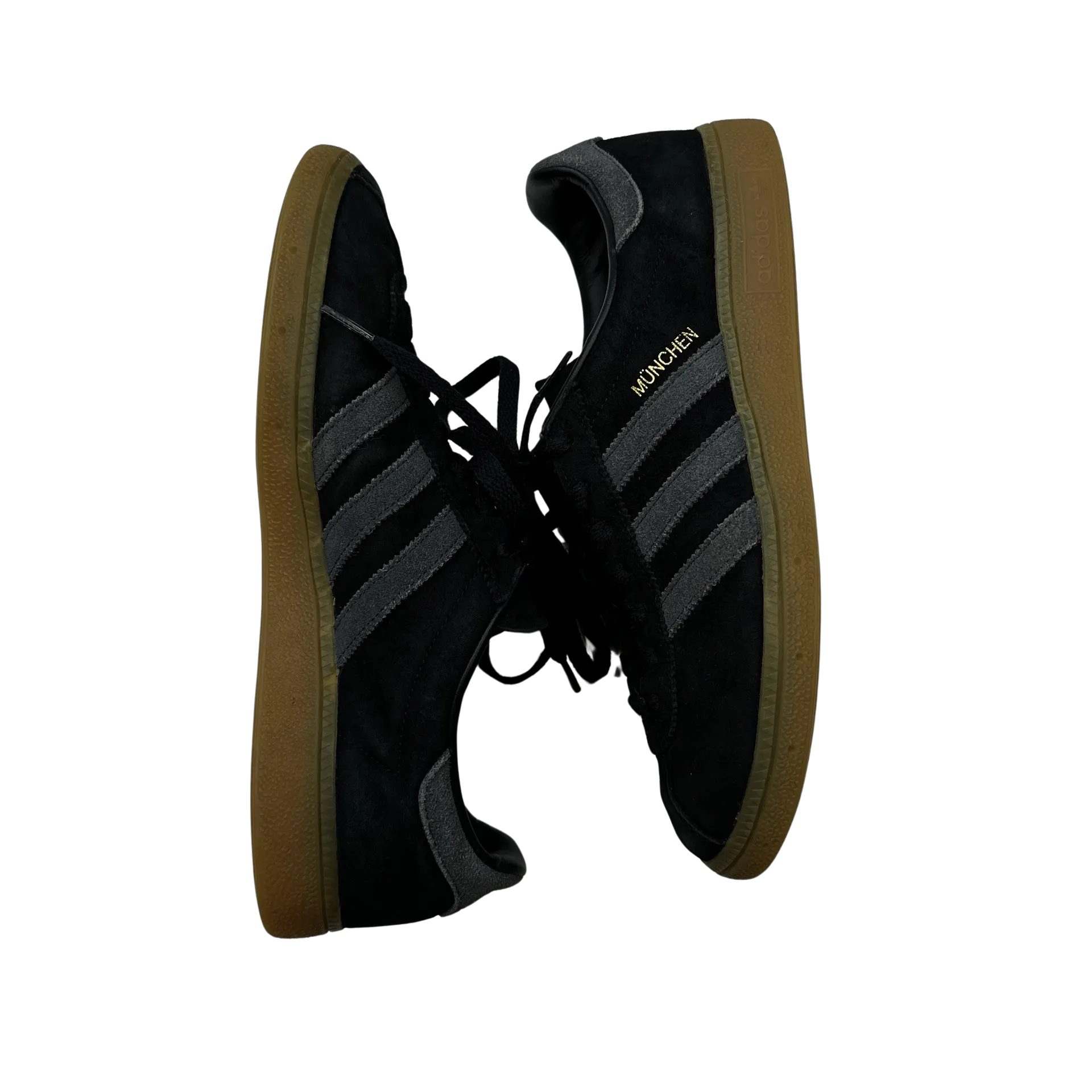 Adidas München Three Stripe Grey/Black Trainers - UK 9