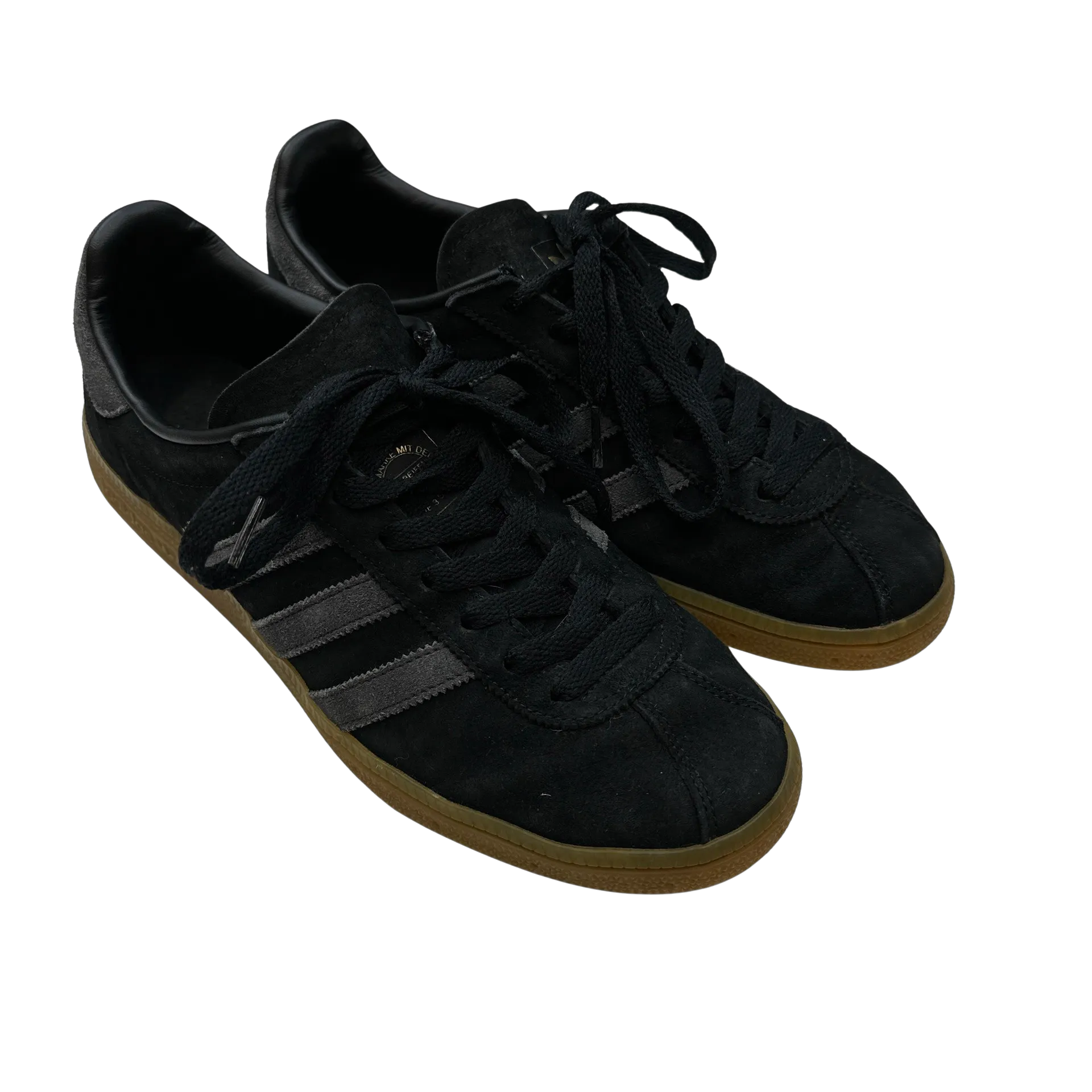 Adidas München Three Stripe Grey/Black Trainers - UK 9