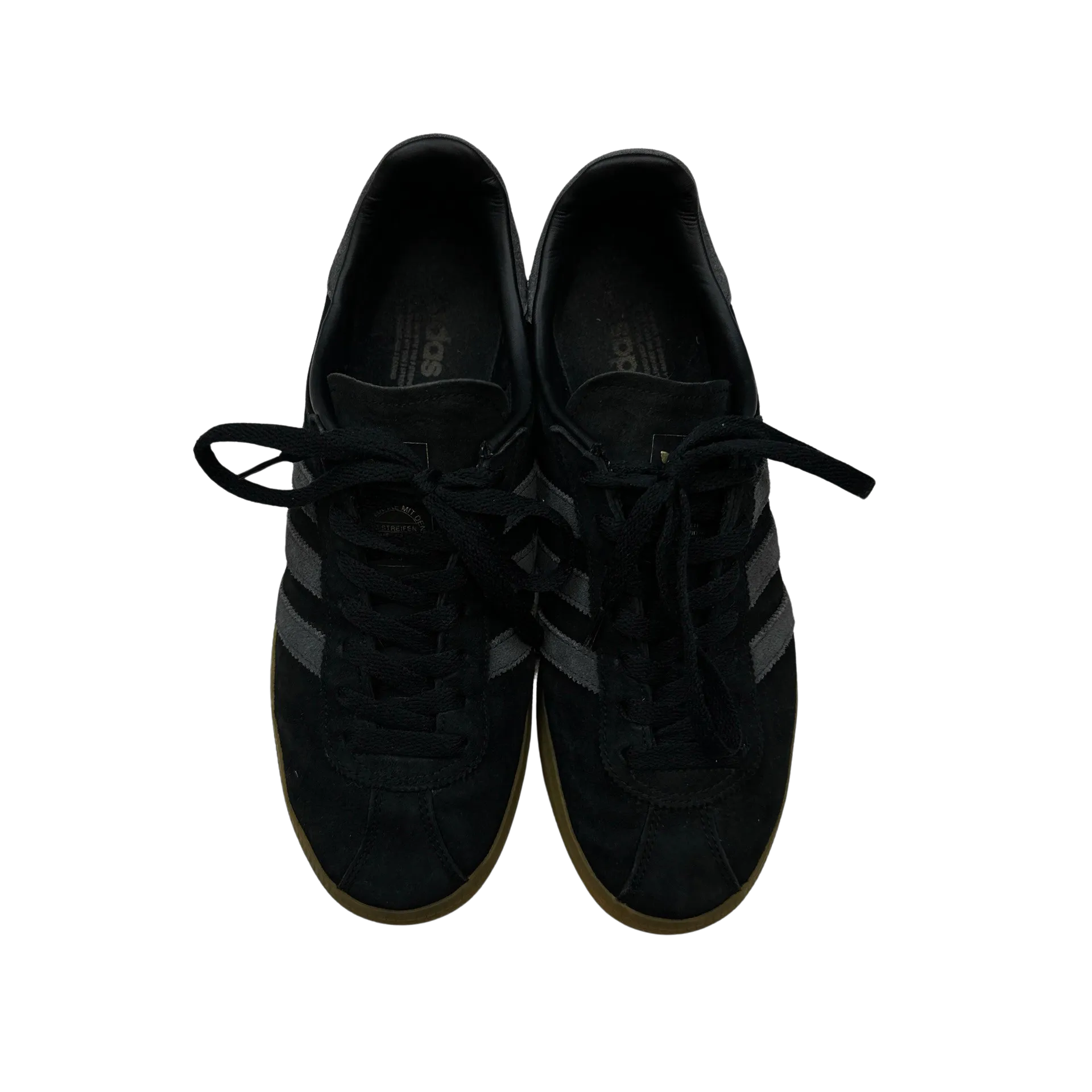 Adidas München Three Stripe Grey/Black Trainers - UK 9