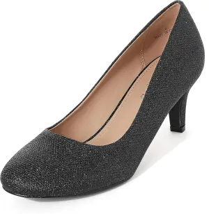 BABEYOND Pumps Shoes for Women - Closed Toe Low Heel Dress Pumps Versatile Latin Salsa Ballroom Dance Shoes for Party Wedding