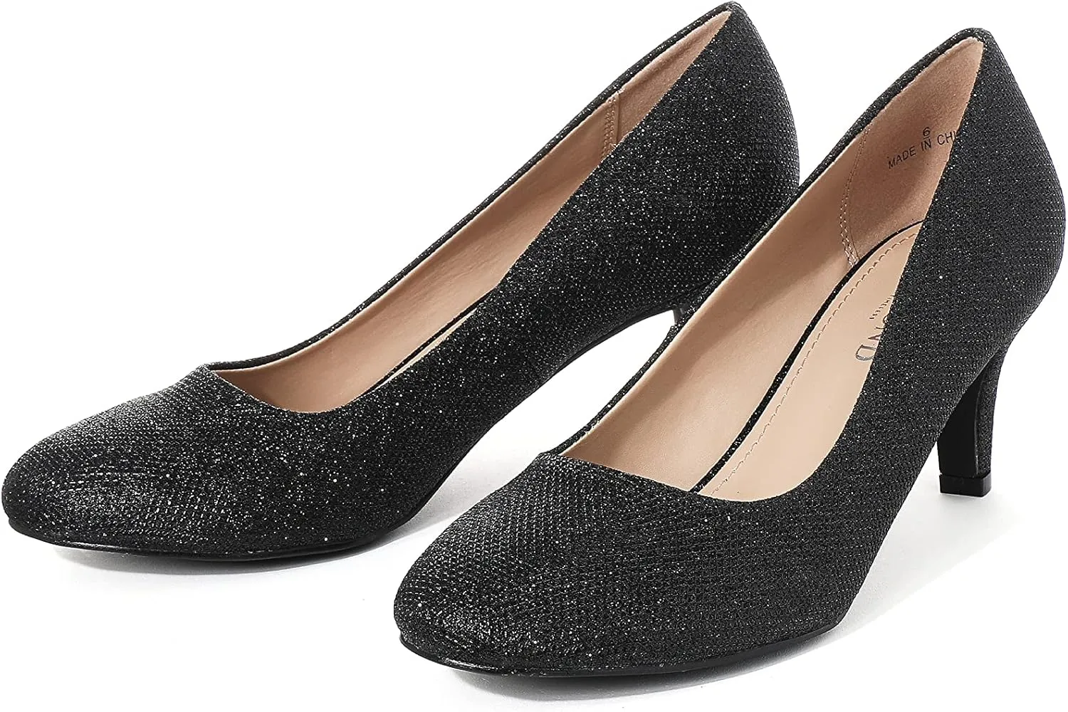 BABEYOND Pumps Shoes for Women - Closed Toe Low Heel Dress Pumps Versatile Latin Salsa Ballroom Dance Shoes for Party Wedding