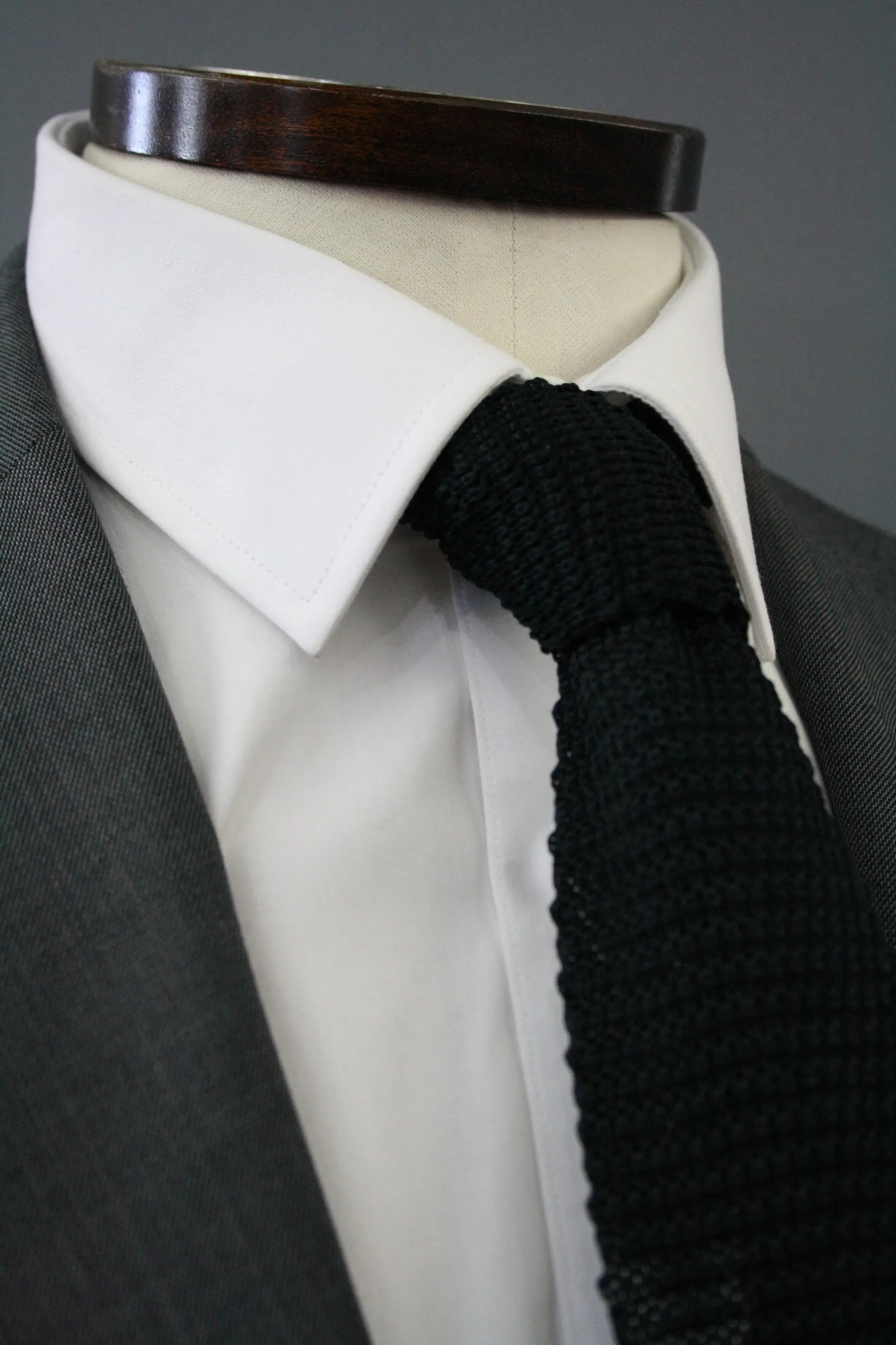 Black Knitted Silk Tie