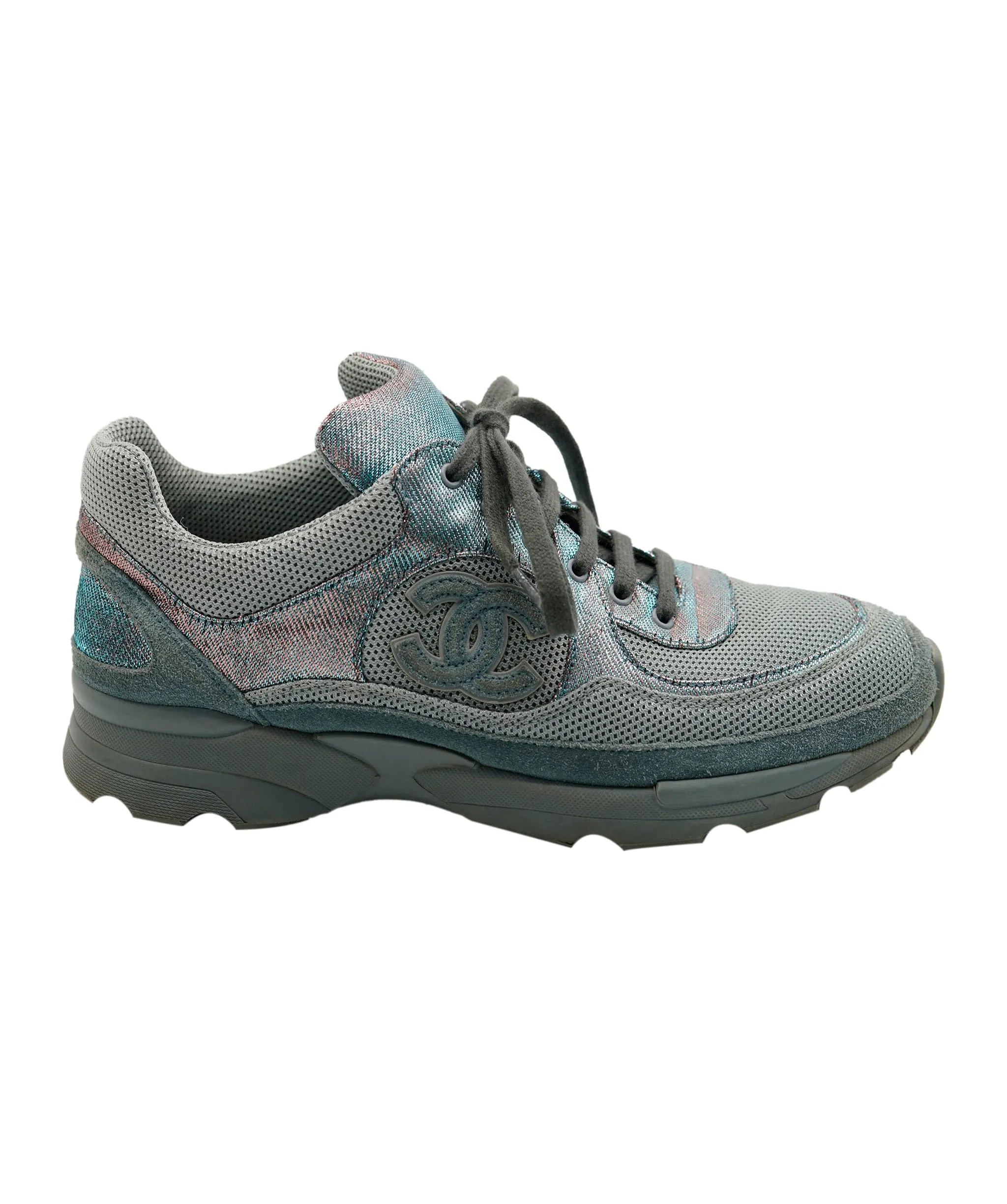 Chanel grey trainers ALL0348