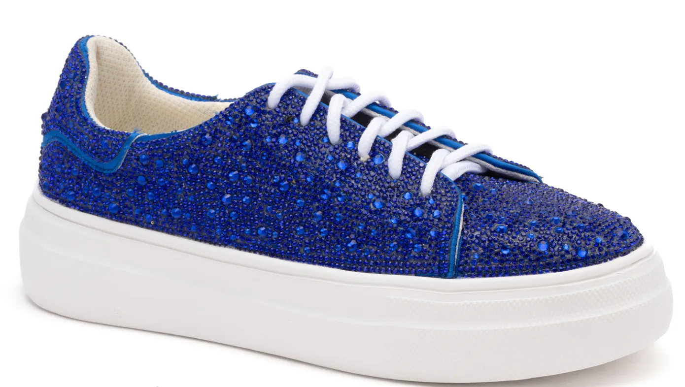 Corkys "Bedazzle" Sneakers in Royal Blue Final Sale