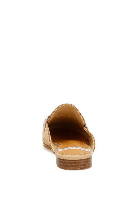Eve Park Stud Embellished Penny Strap Mules **This item has free shipping.**