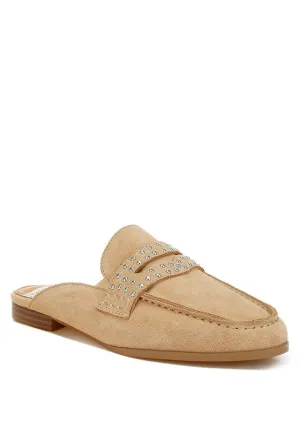 Eve Park Stud Embellished Penny Strap Mules **This item has free shipping.**