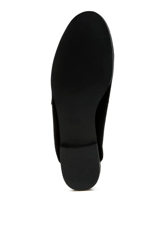 Eve Park Stud Embellished Penny Strap Mules **This item has free shipping.**