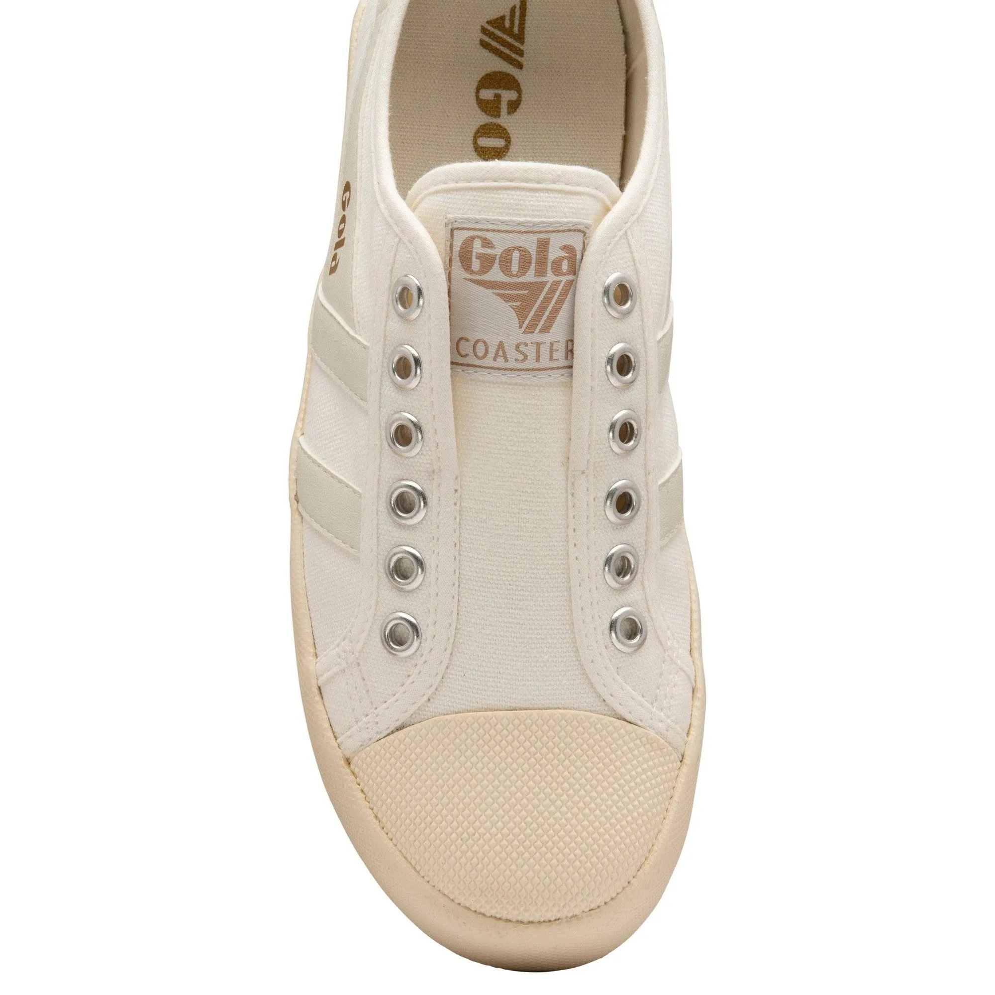 Gola Coaster Slip Ladies Off White Vegan Slip On Trainers