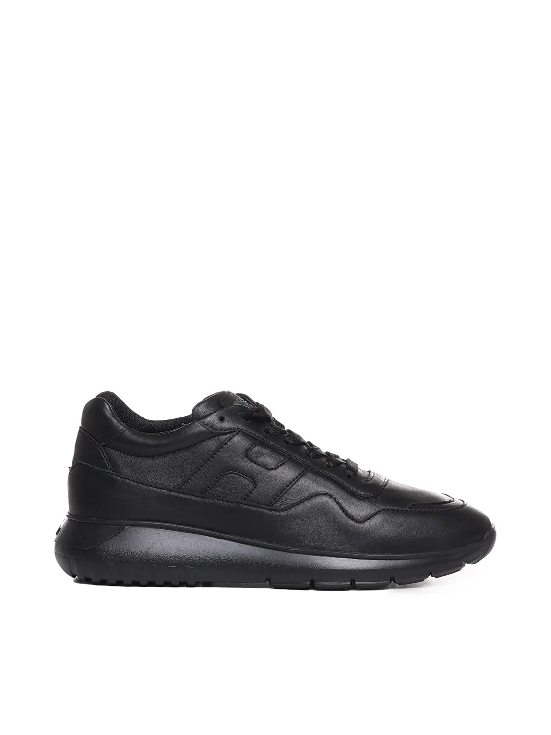 Interactive White Leather Sneakers