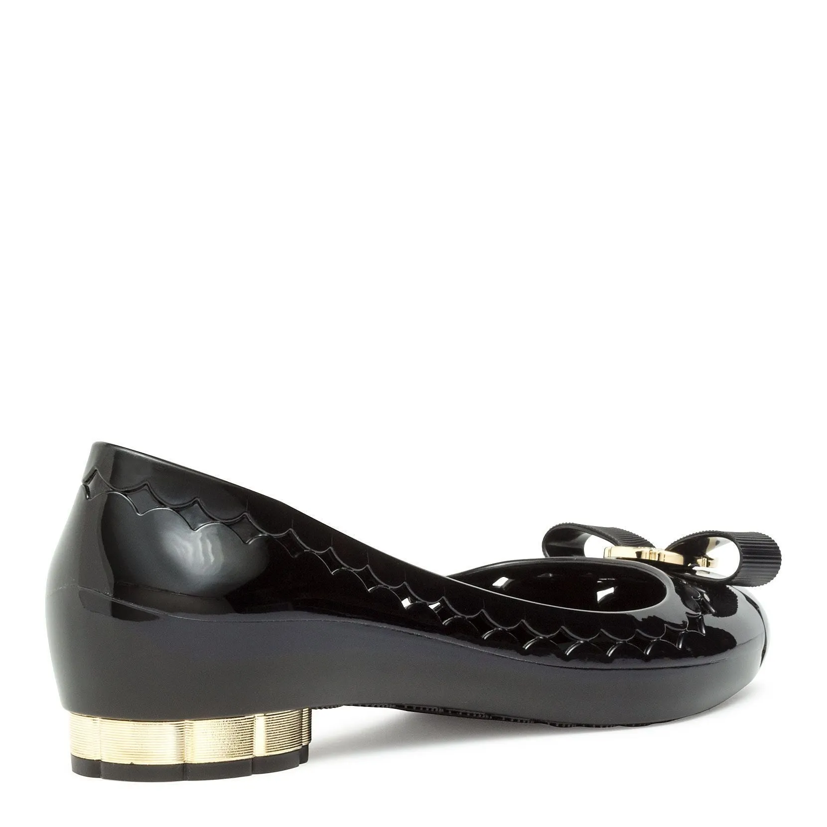 Jelly black rubber ballerinas