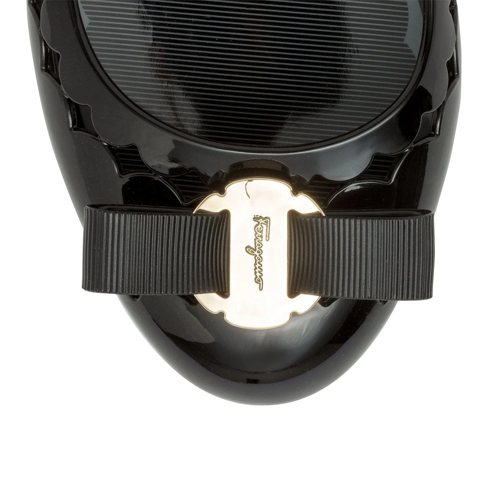 Jelly black rubber ballerinas
