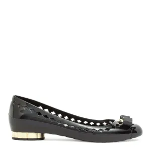 Jelly black rubber ballerinas