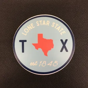 Lone Star State Texas Sticker