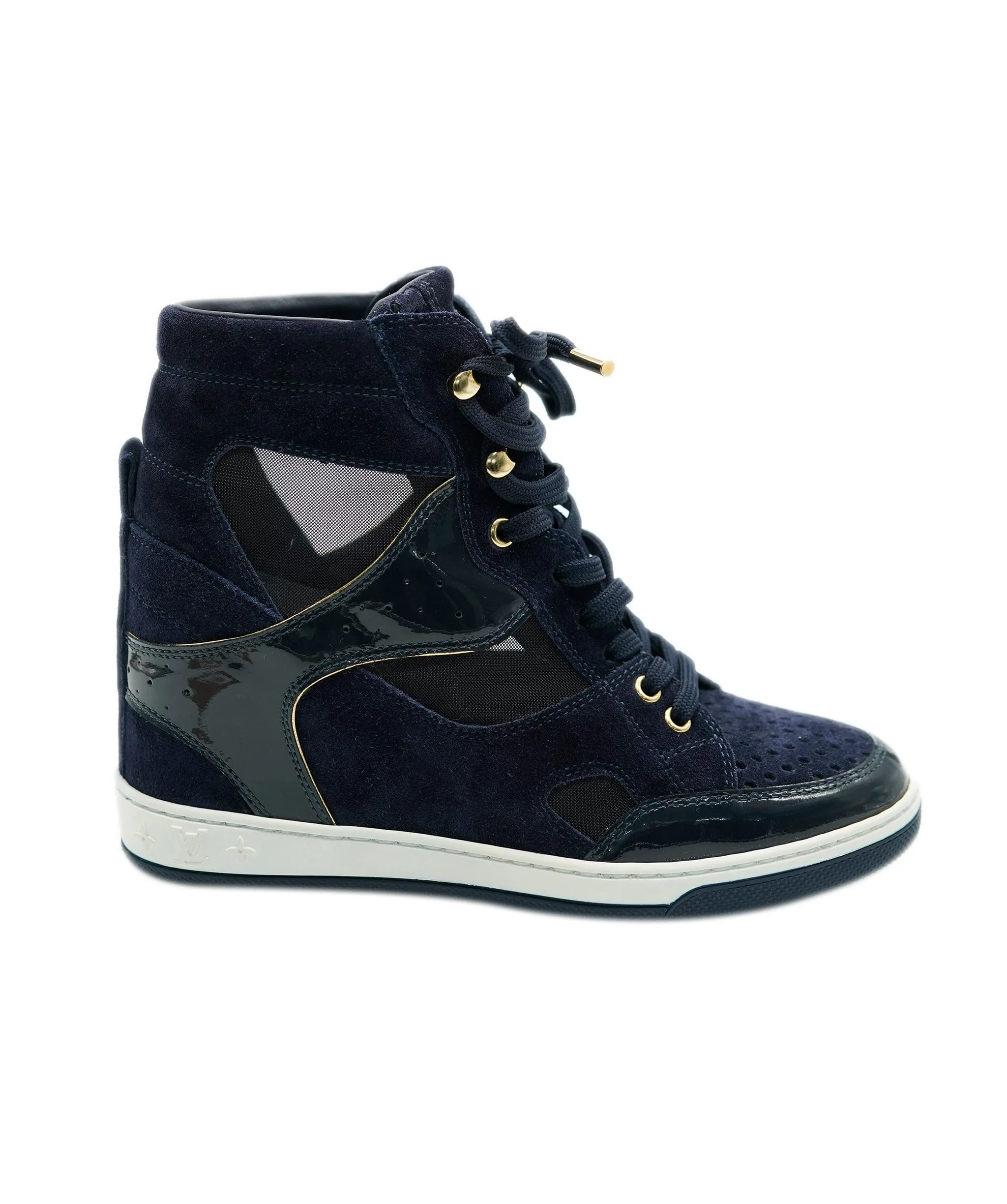 Louis Vuitton midnight blue suede trainers  size 36 - AJC0455
