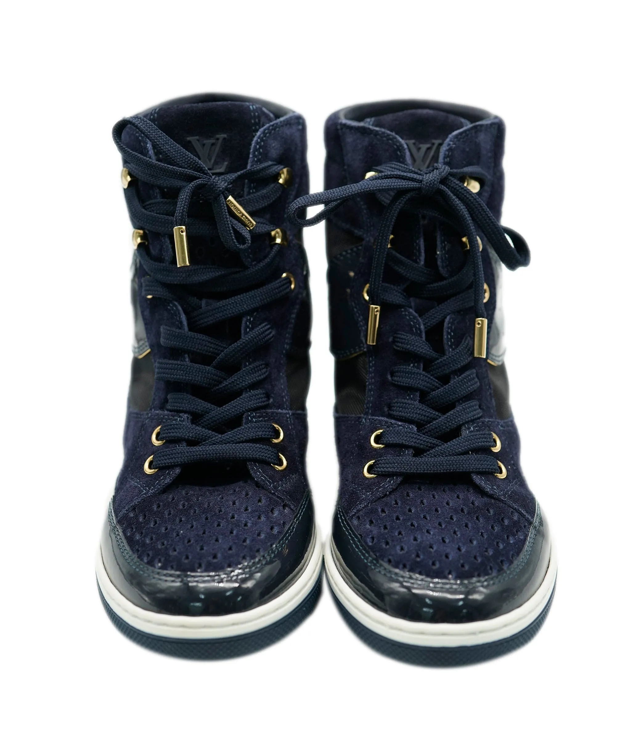 Louis Vuitton midnight blue suede trainers  size 36 - AJC0455