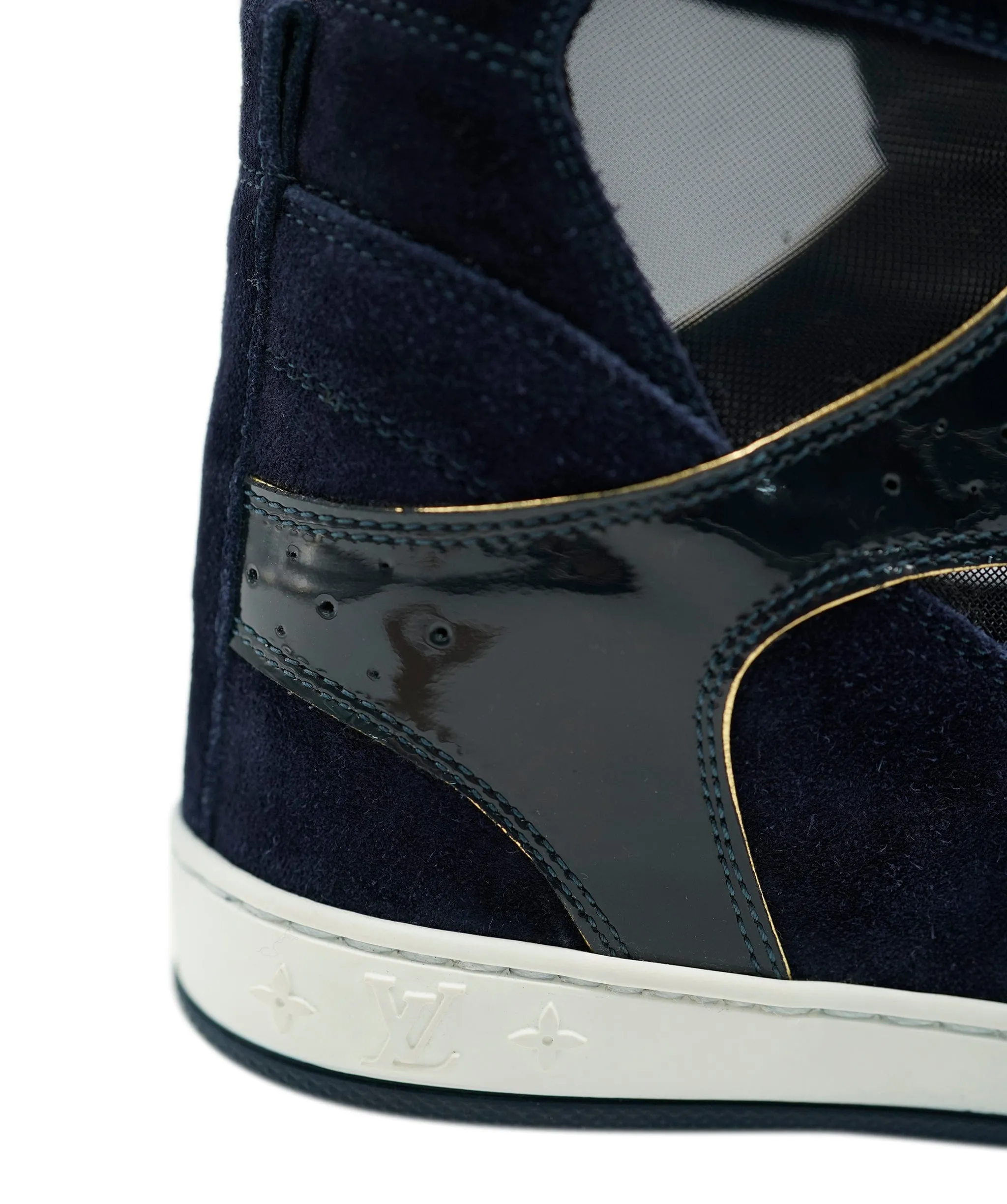 Louis Vuitton midnight blue suede trainers  size 36 - AJC0455