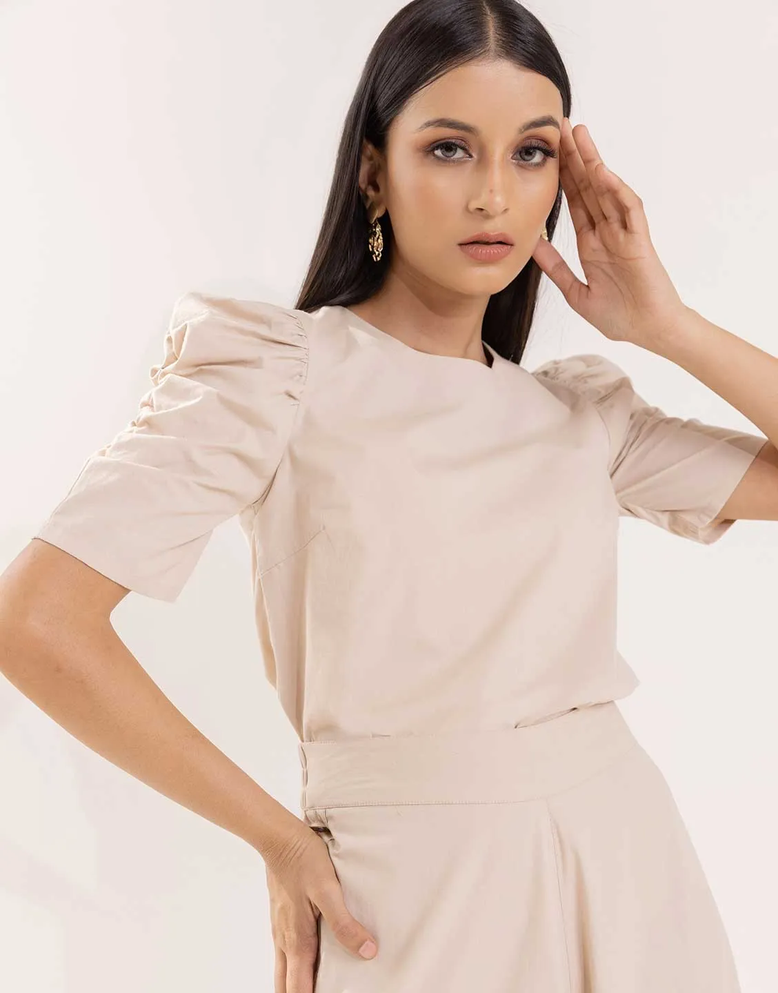 Lucy co-ord set in beige