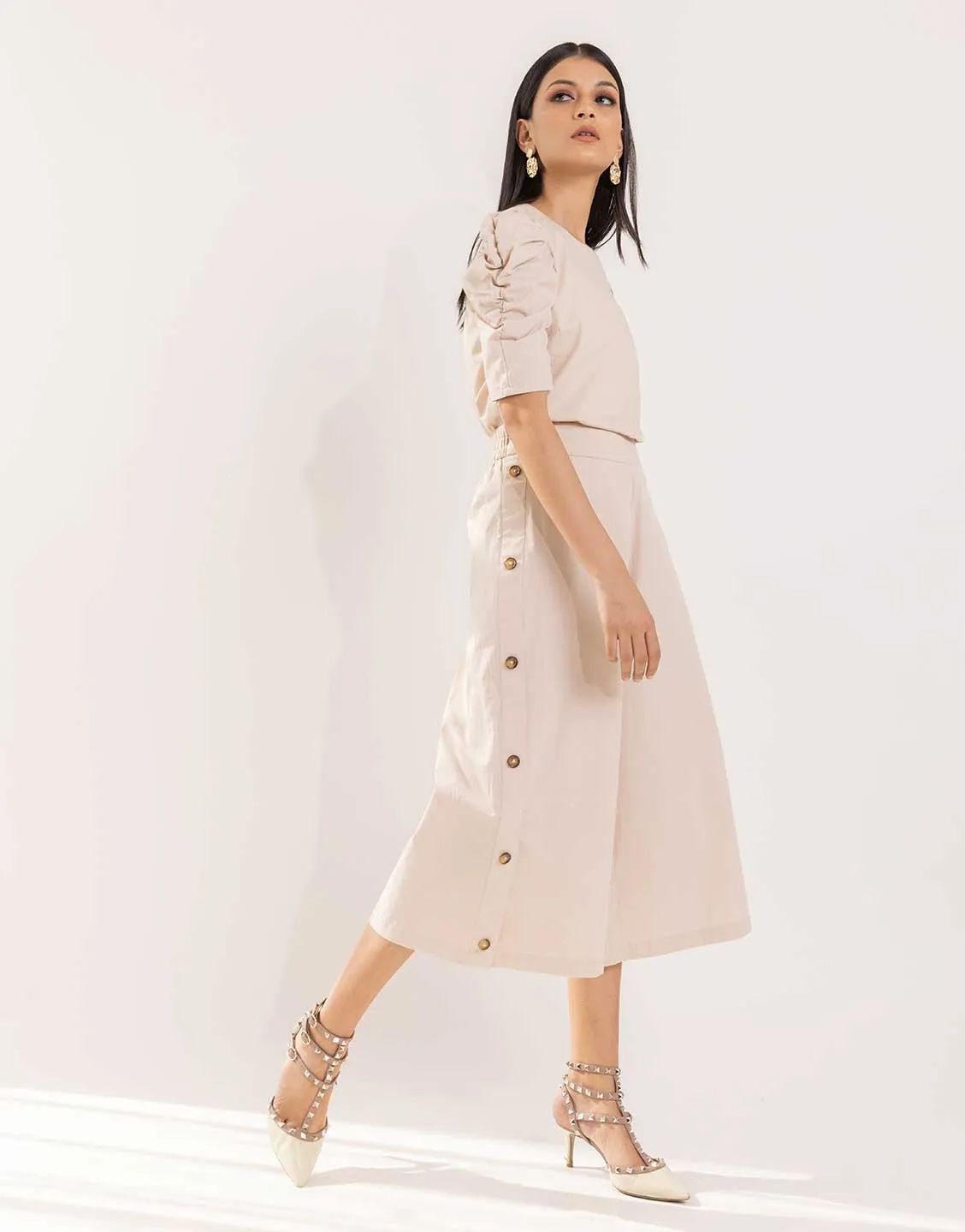 Lucy co-ord set in beige