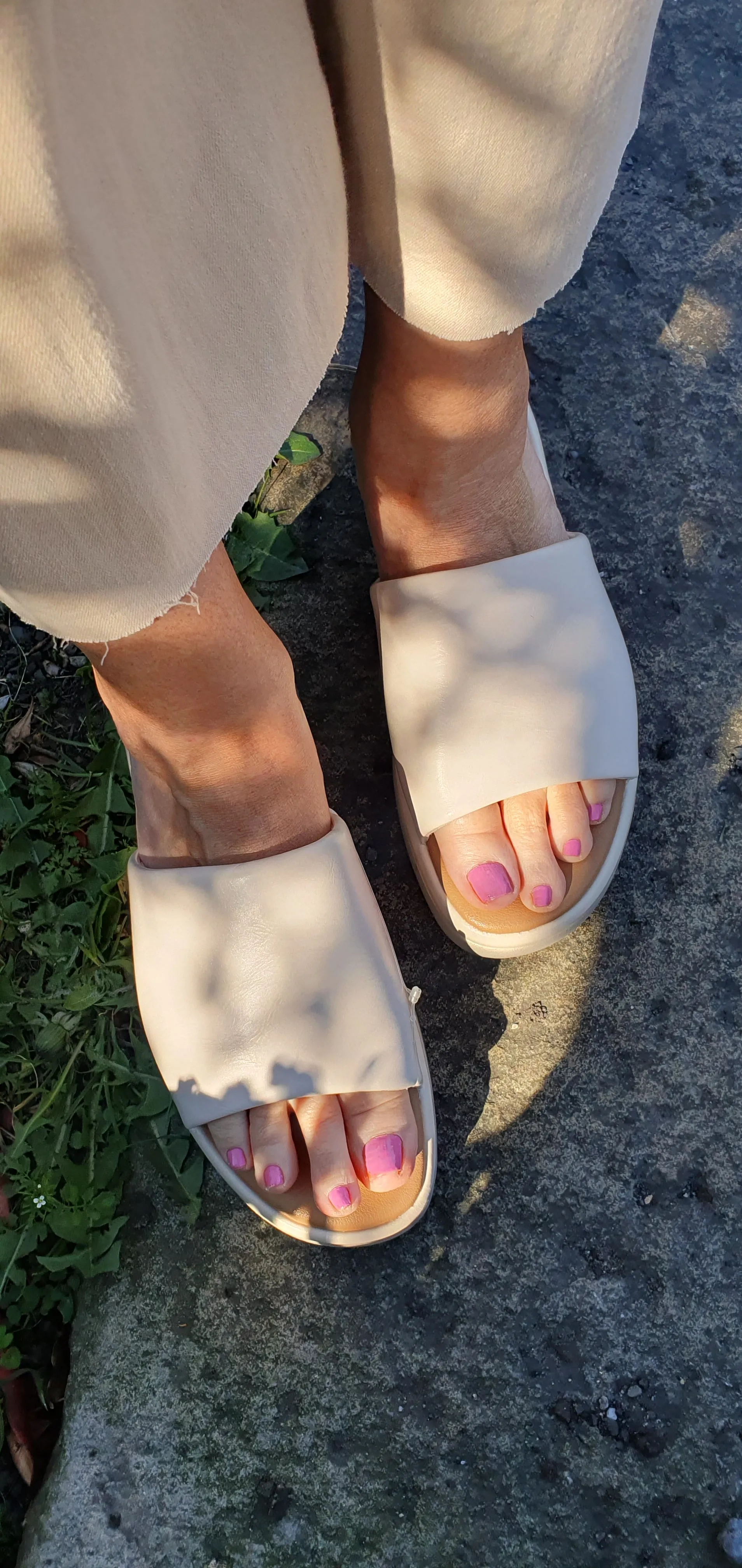 Maya Mule Slider - Cream