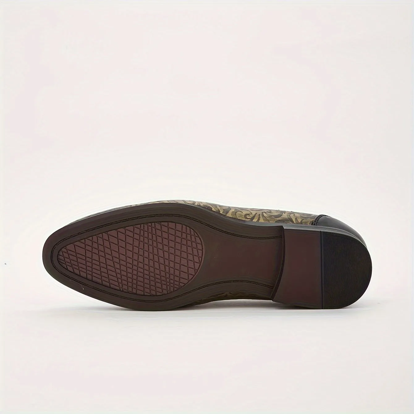Men's Bronze Color Elegant PU Leather Dress Shoes With PVC Sole