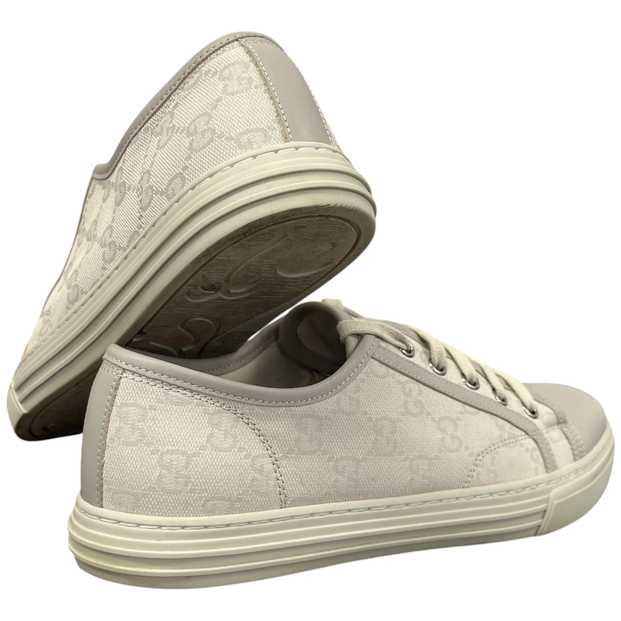Men's Gg Supreme Low Trainers Cream Size EU 40 / UK 6