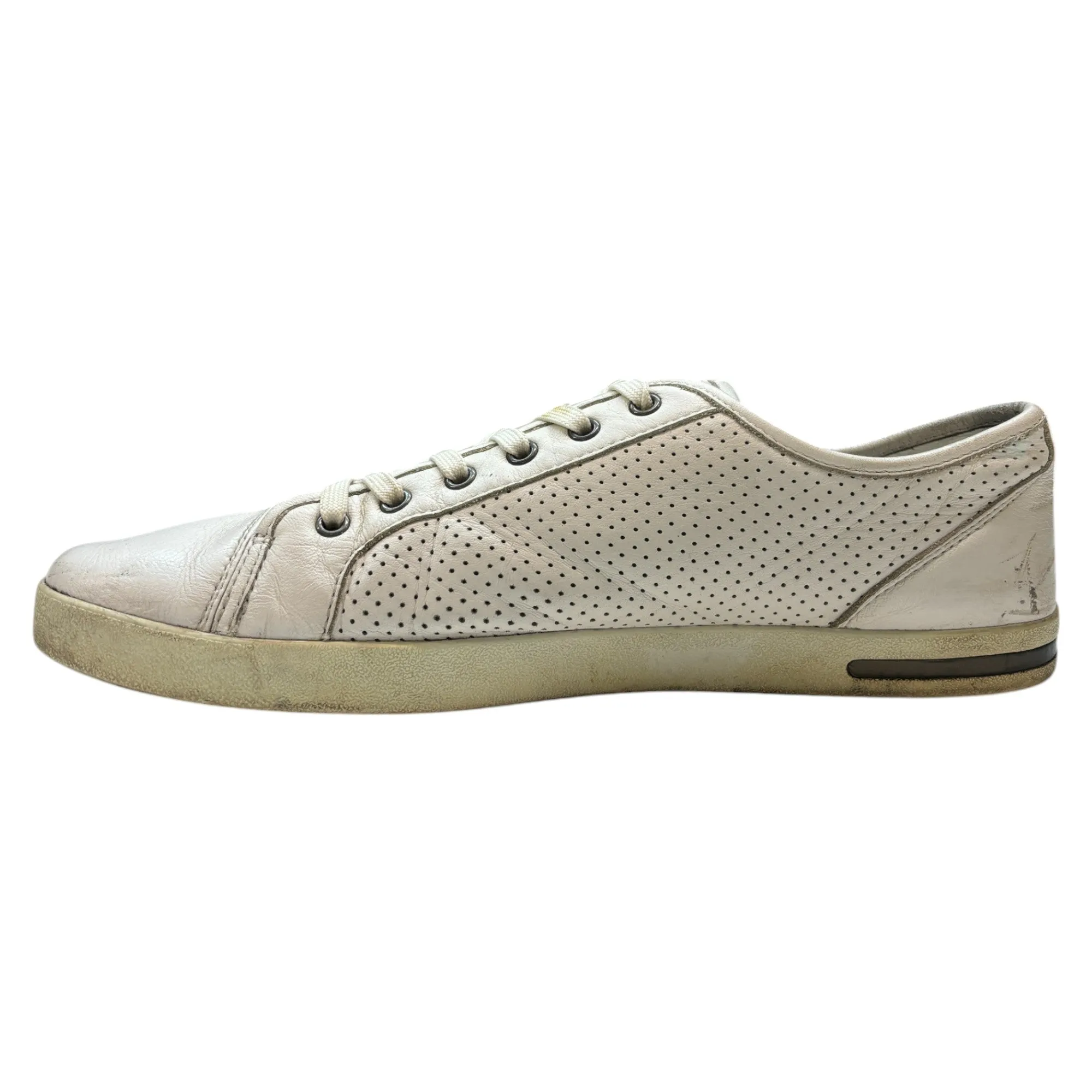 Men's Plaque Logo Low Trainers White Size EU 43 / UK 9