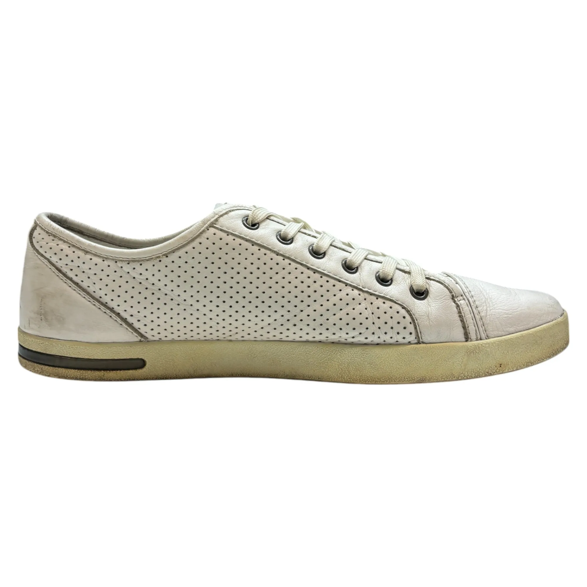 Men's Plaque Logo Low Trainers White Size EU 43 / UK 9