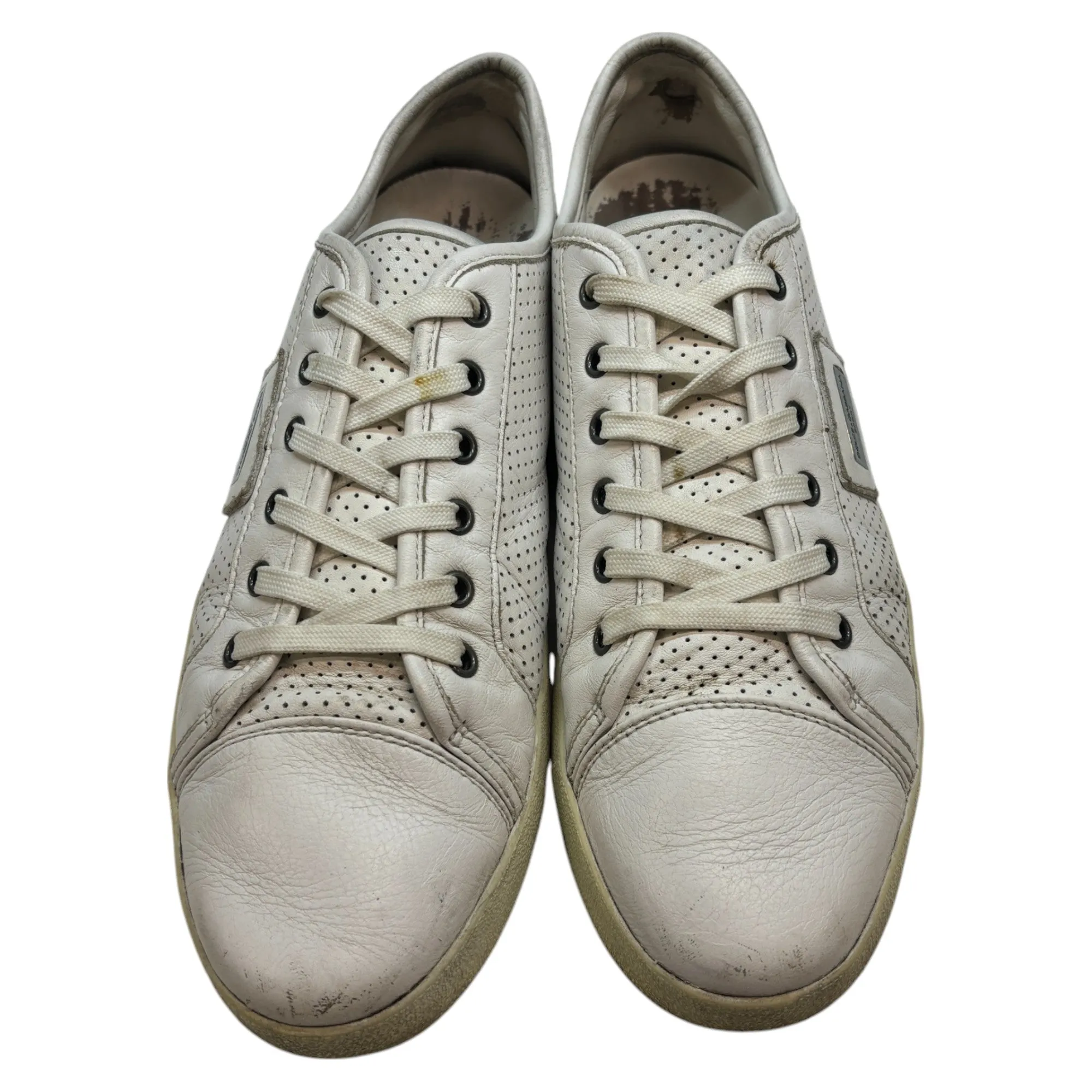 Men's Plaque Logo Low Trainers White Size EU 43 / UK 9