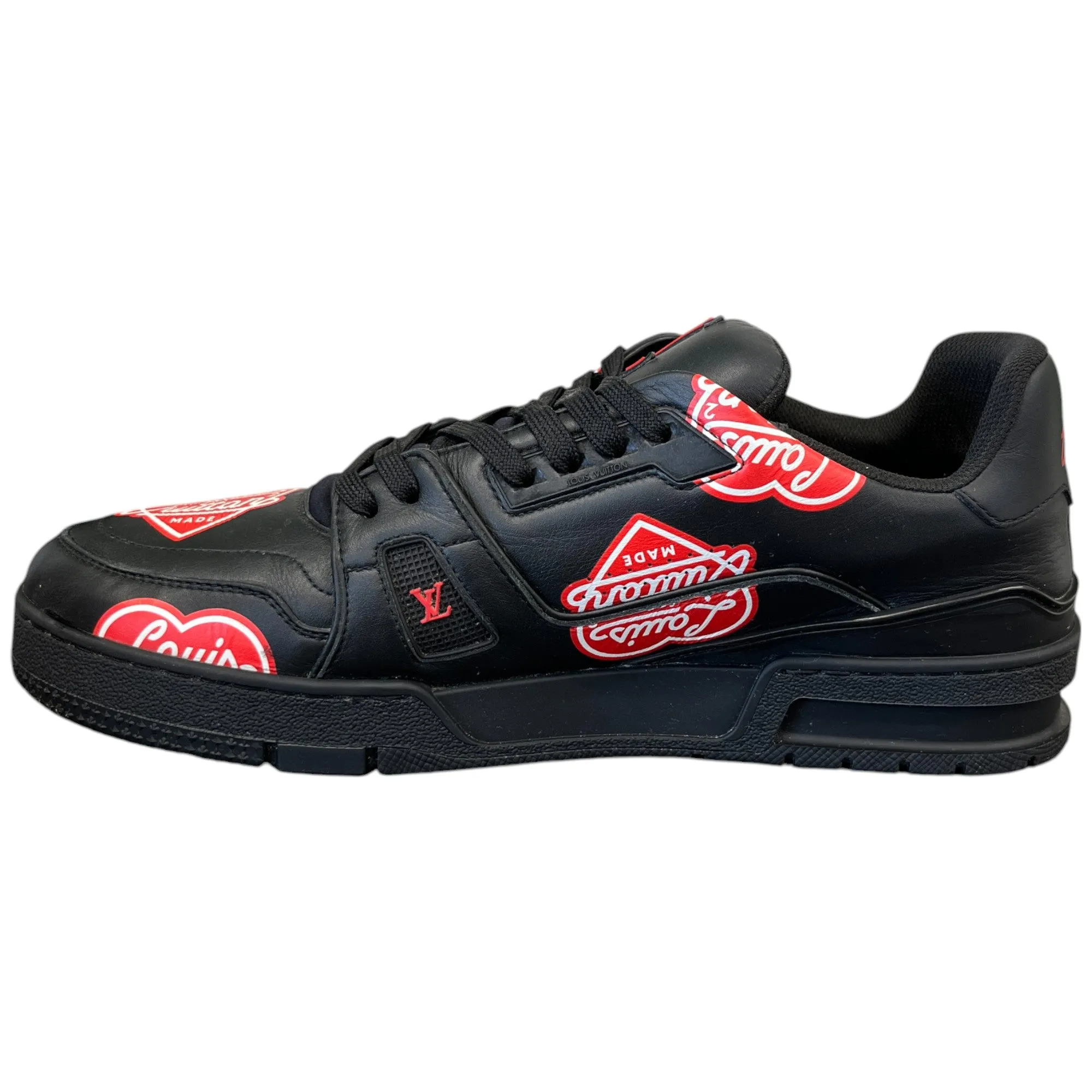 Men's Virgil Abloh X Nigo Lv Made Heart Low Trainers Black Size EU 43 / UK 9
