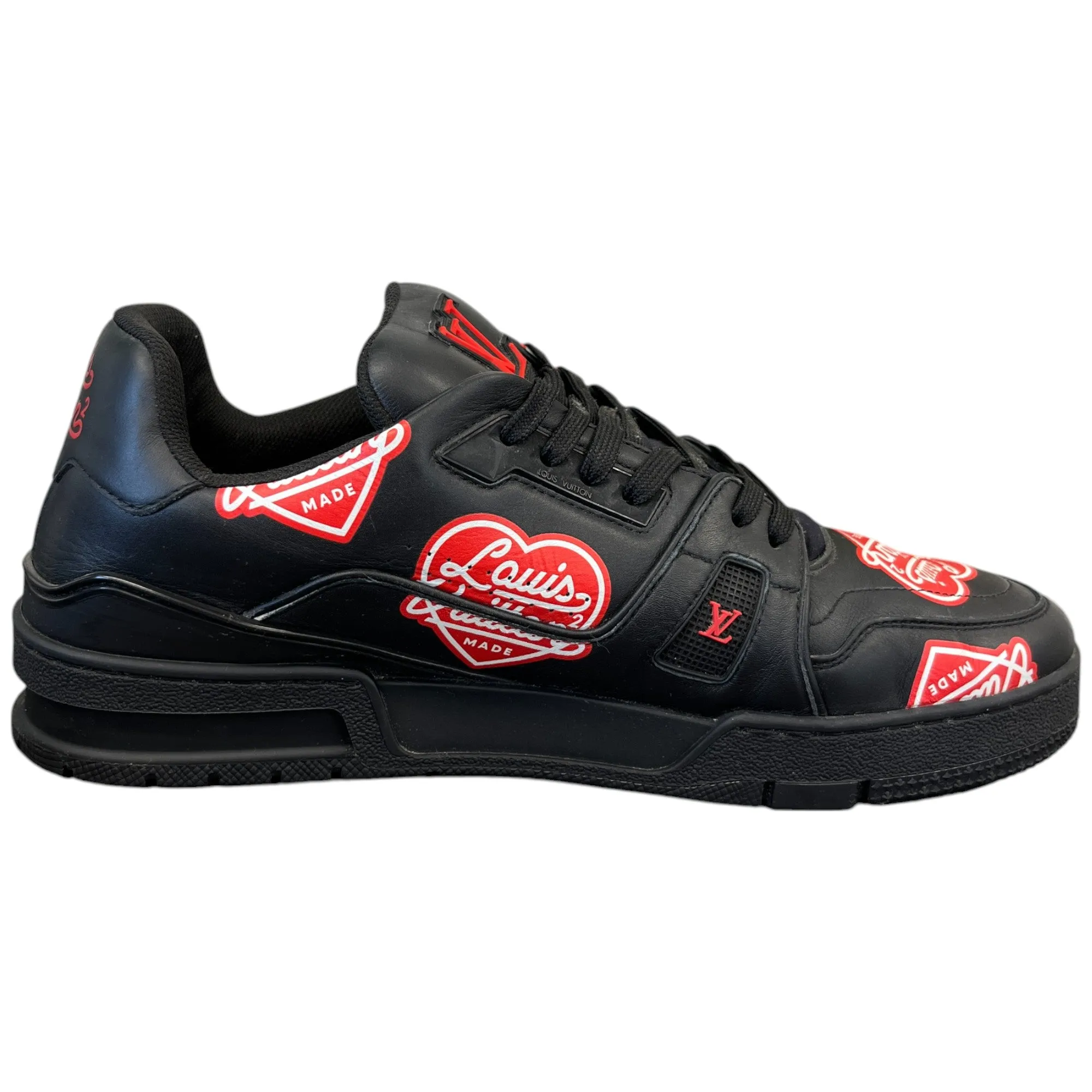Men's Virgil Abloh X Nigo Lv Made Heart Low Trainers Black Size EU 43 / UK 9