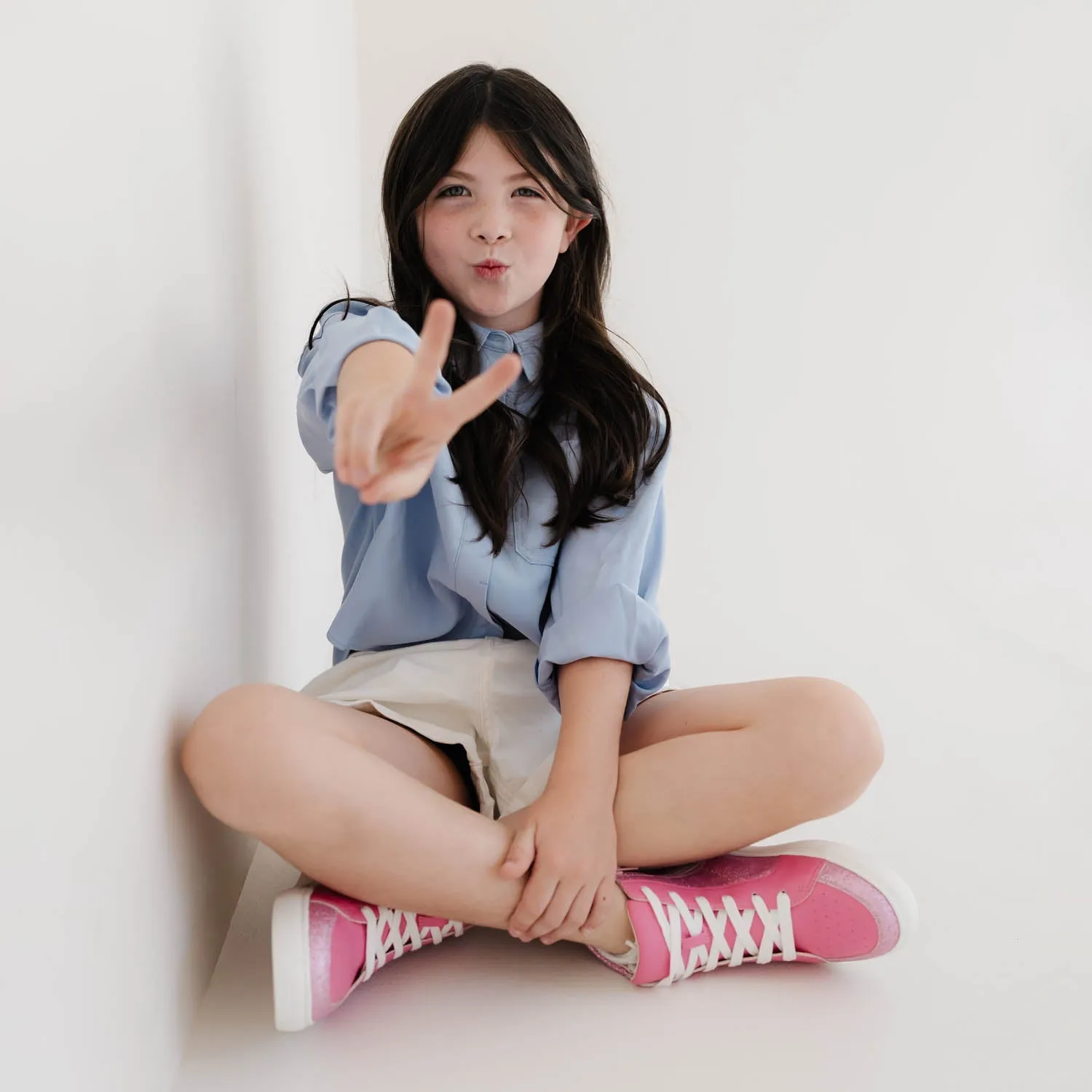 Miss Hannah Sneaker in Hot Pink - Kids from Yosi Samra