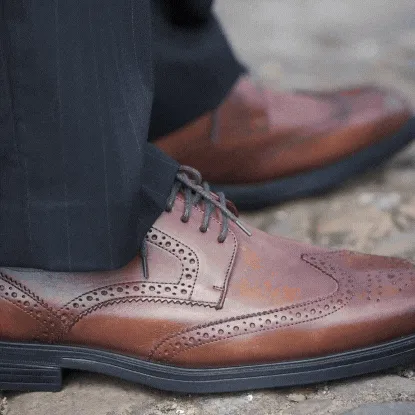 Murilo Men's Leather Formal Brogue Shoes