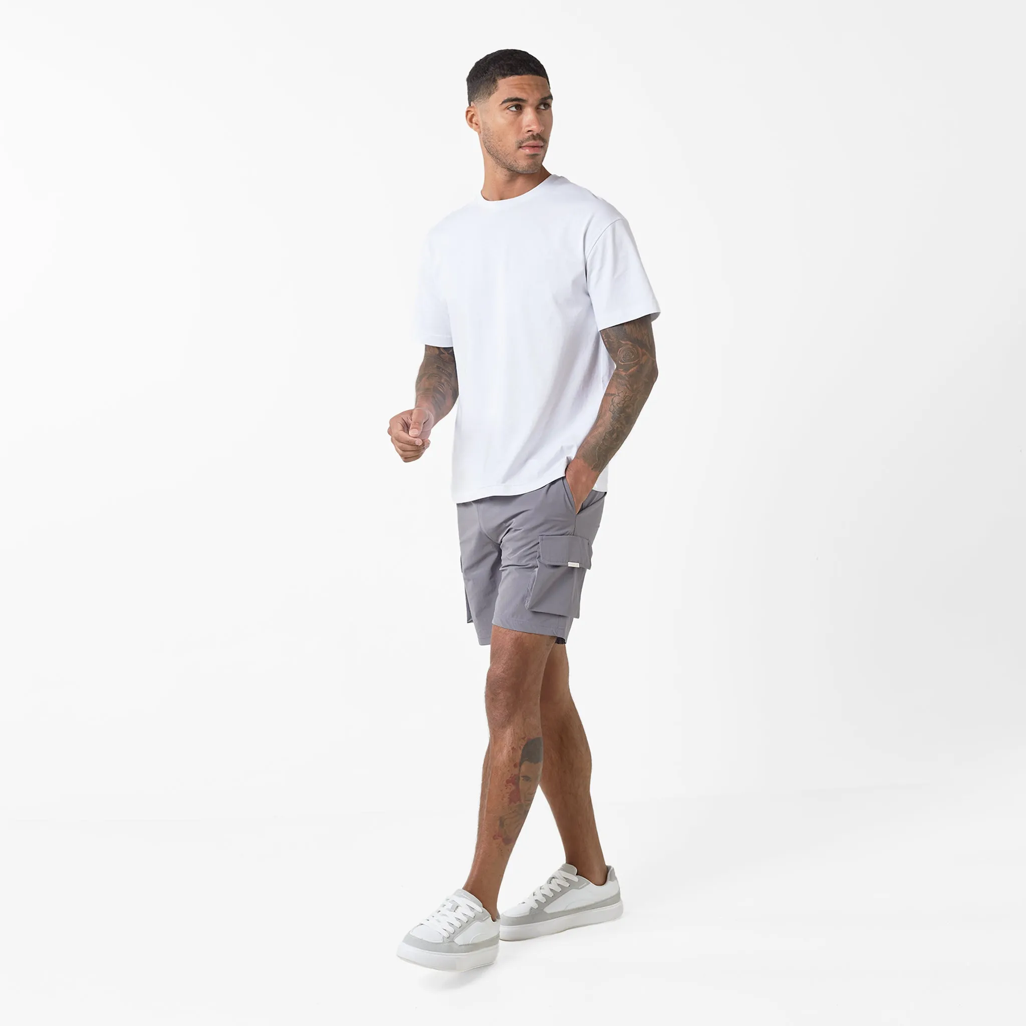 Premium Tech Cargo Short | Charcoal