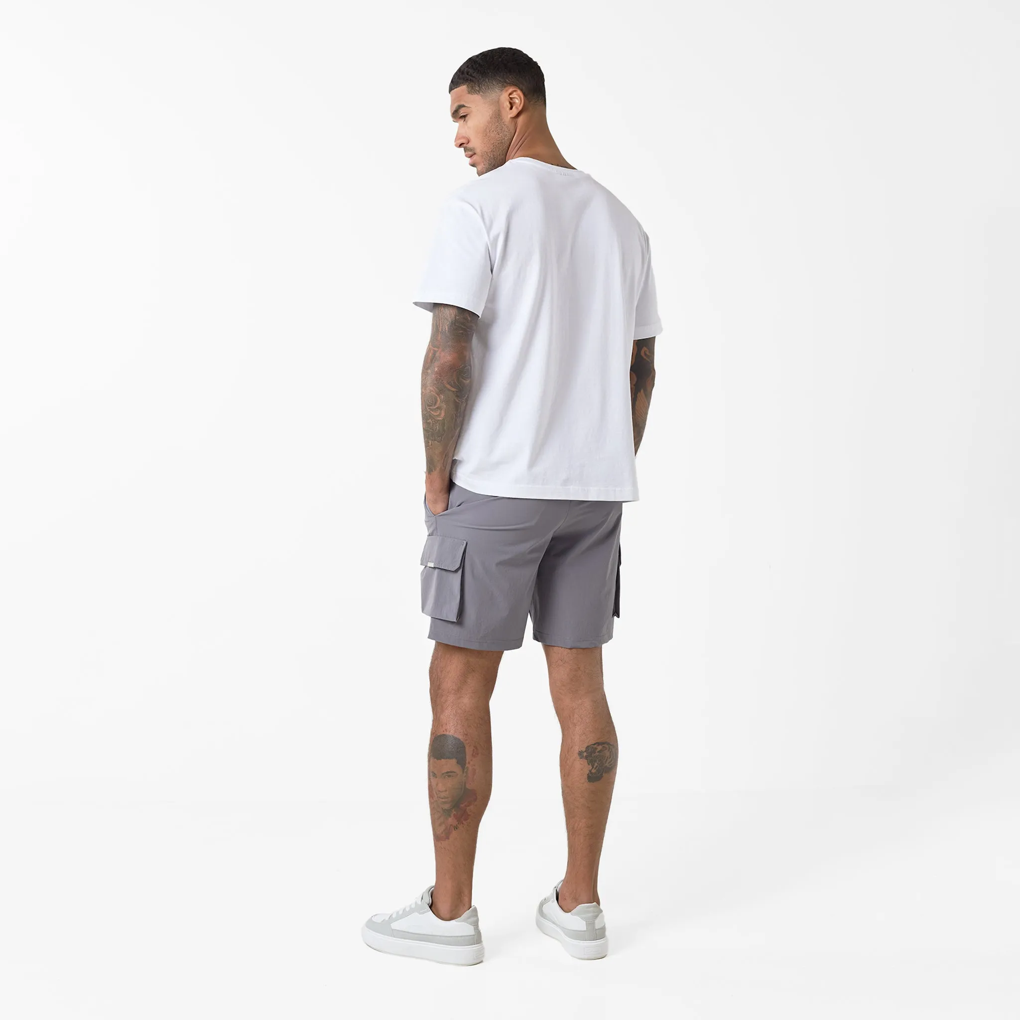 Premium Tech Cargo Short | Charcoal