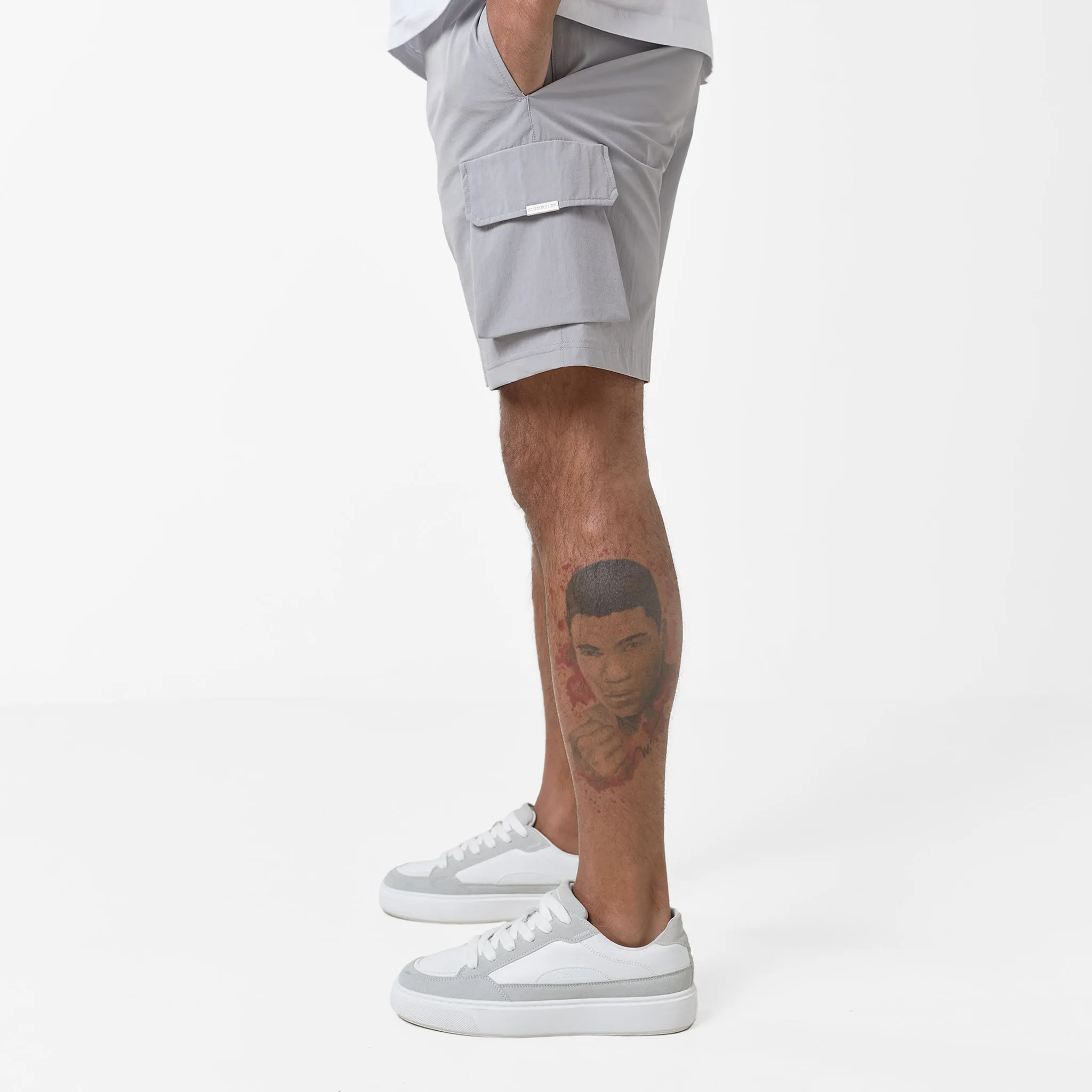 Premium Tech Cargo Short | Ice Grey