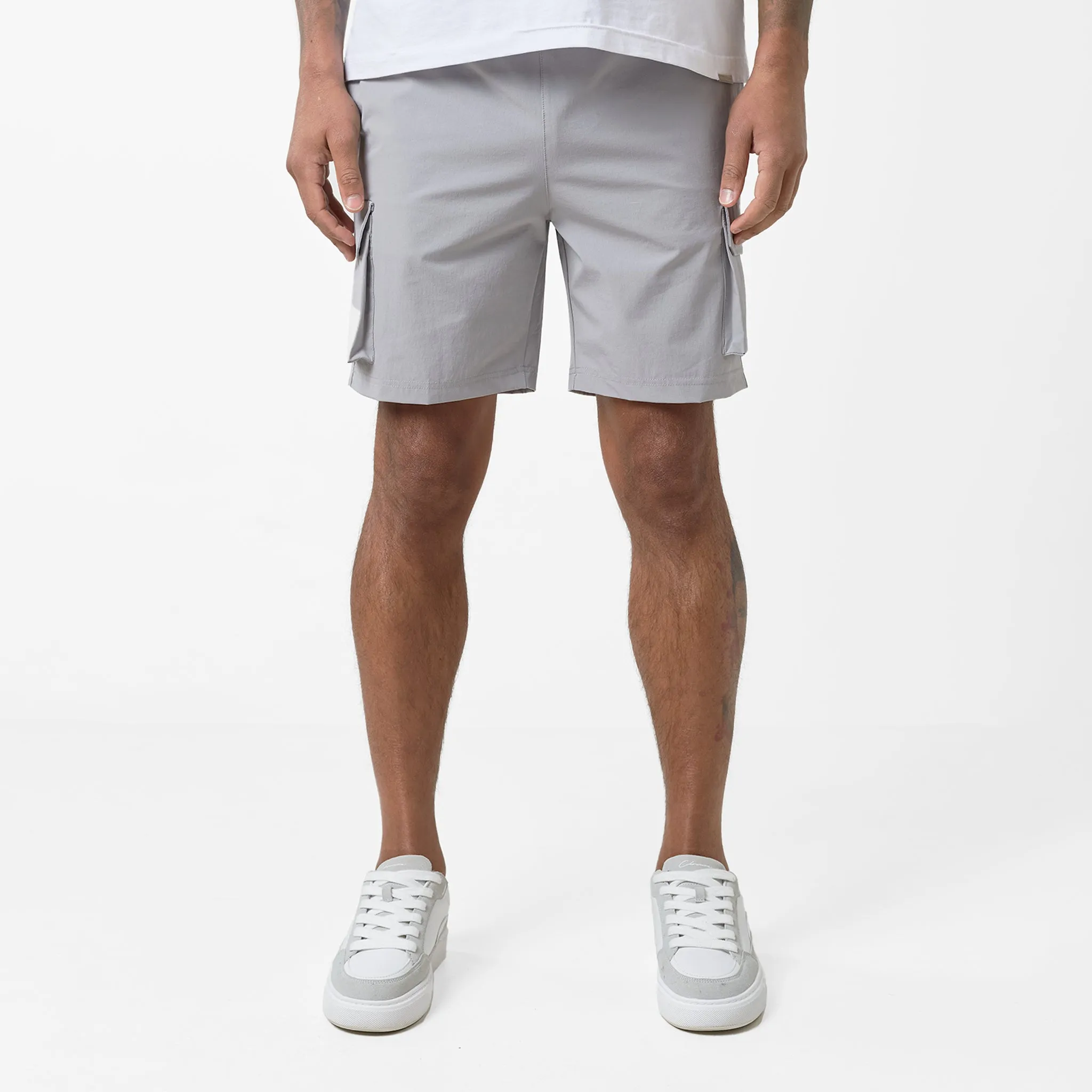 Premium Tech Cargo Short | Ice Grey