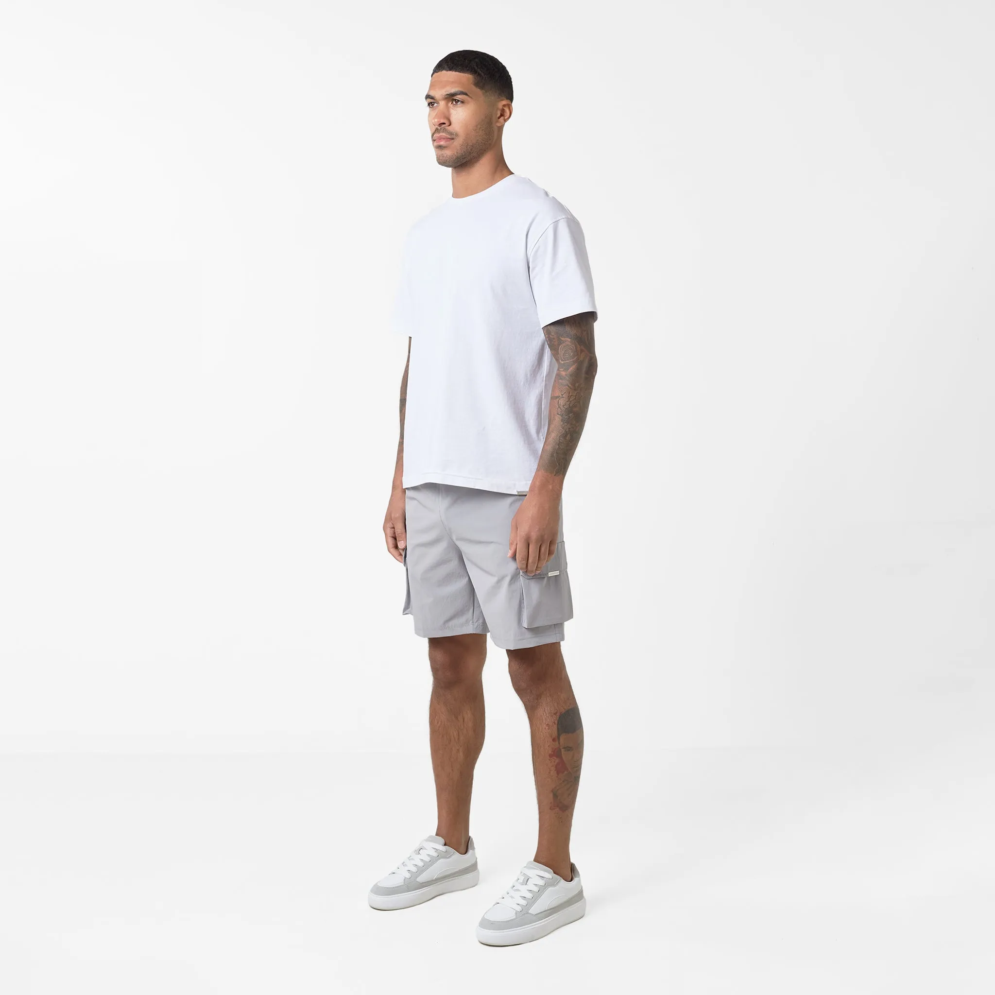 Premium Tech Cargo Short | Ice Grey