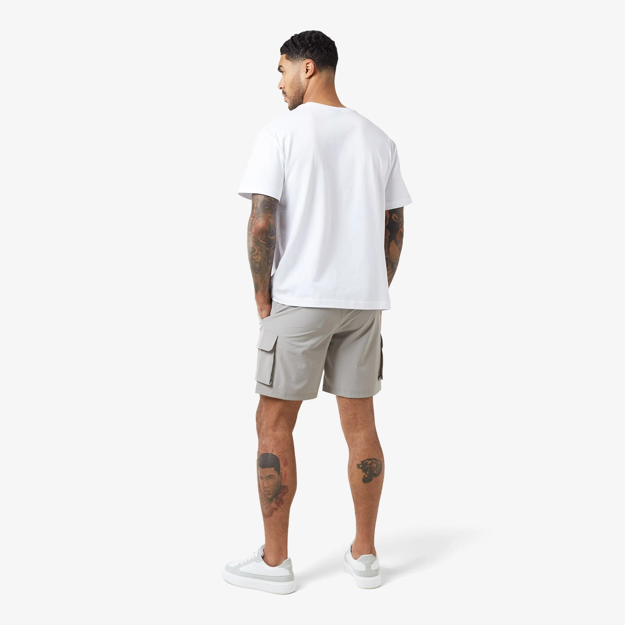 Premium Tech Cargo Short | Stone