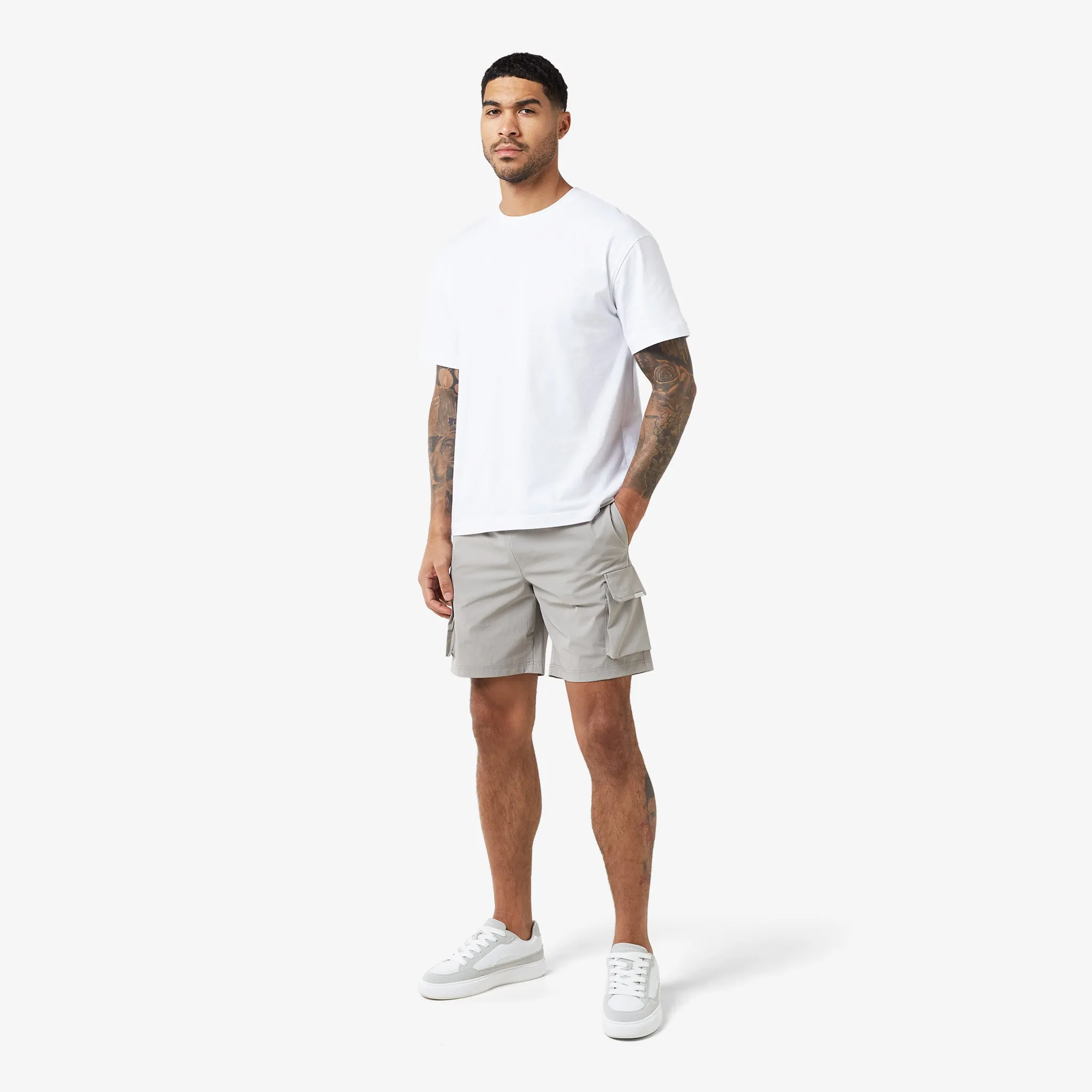 Premium Tech Cargo Short | Stone