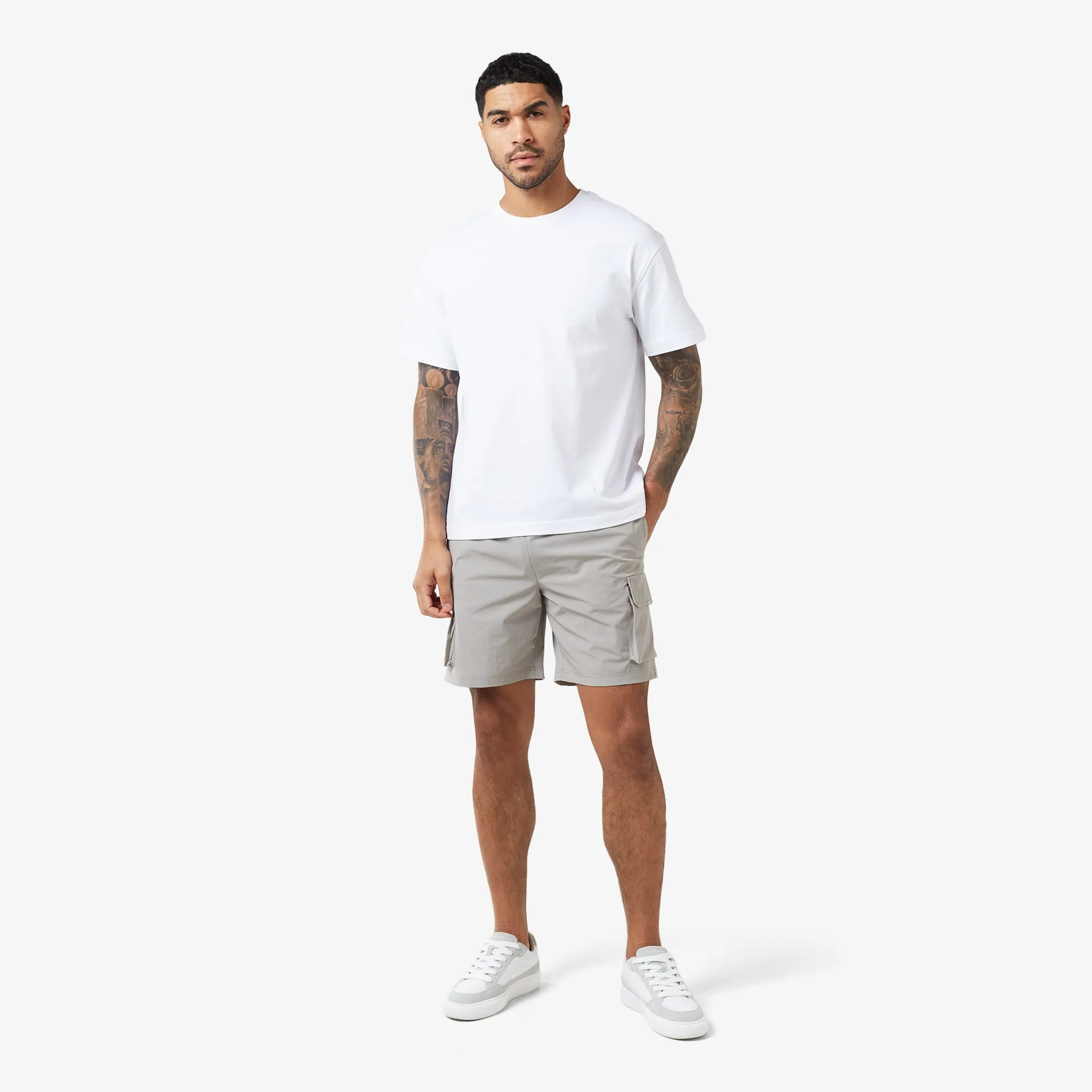 Premium Tech Cargo Short | Stone
