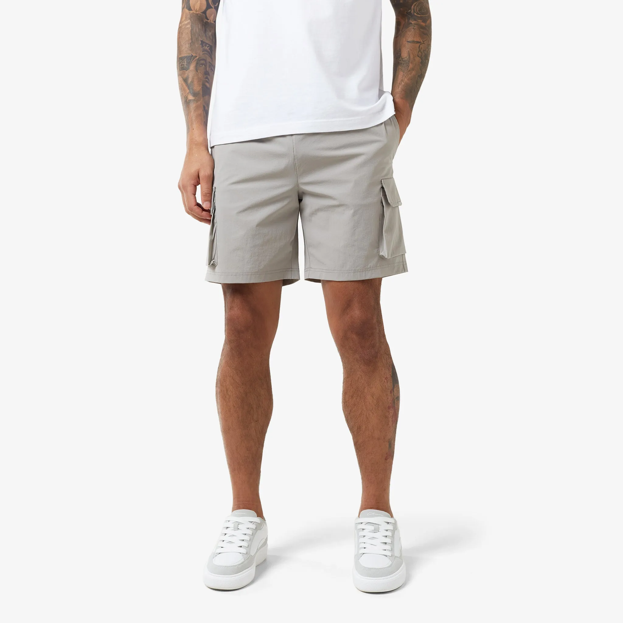 Premium Tech Cargo Short | Stone