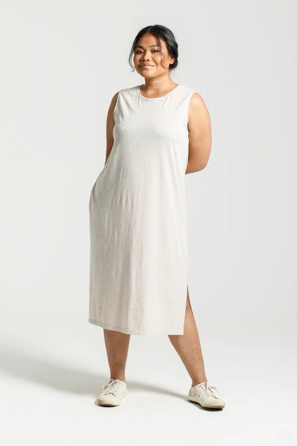 Relaxed Tank Dress in Sand