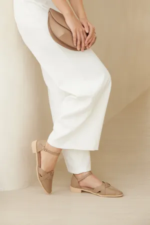 River Weaved Flats in Taupe