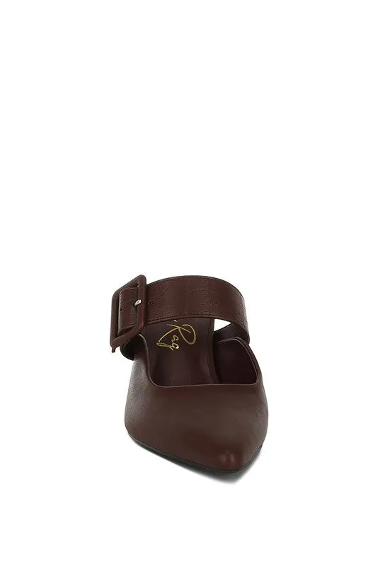 Shein Star Slim Block Heel Mules