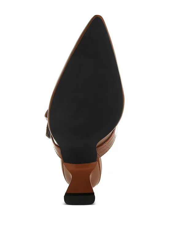 Shein Star Slim Block Heel Mules