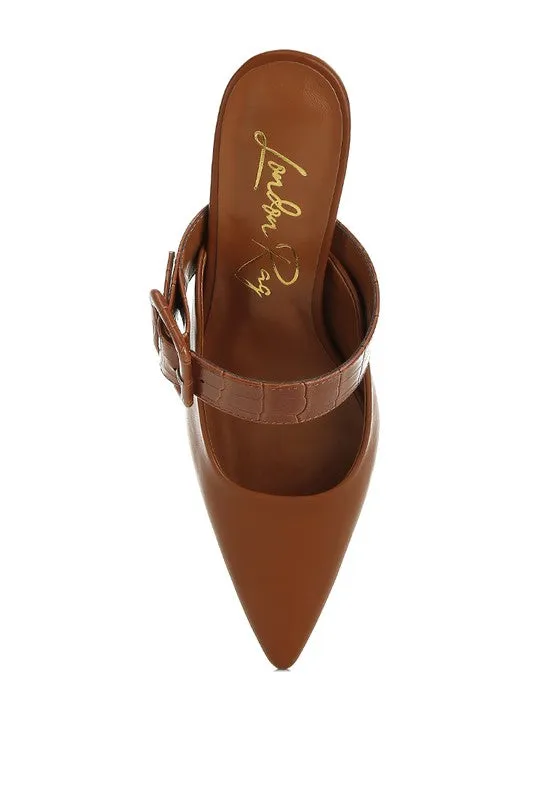 Shein Star Slim Block Heel Mules