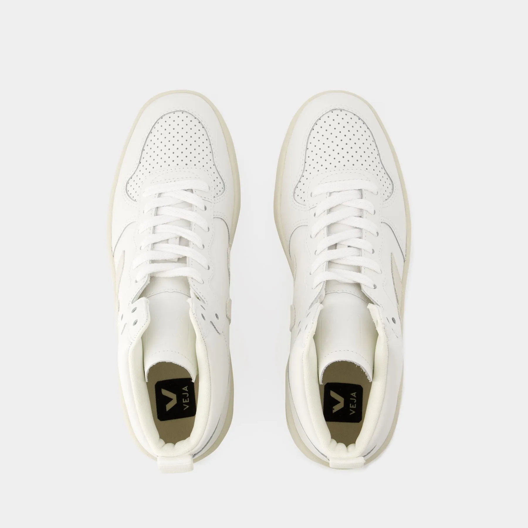 Sneakers V-15 - Veja - Cuir - Blanc Naturel