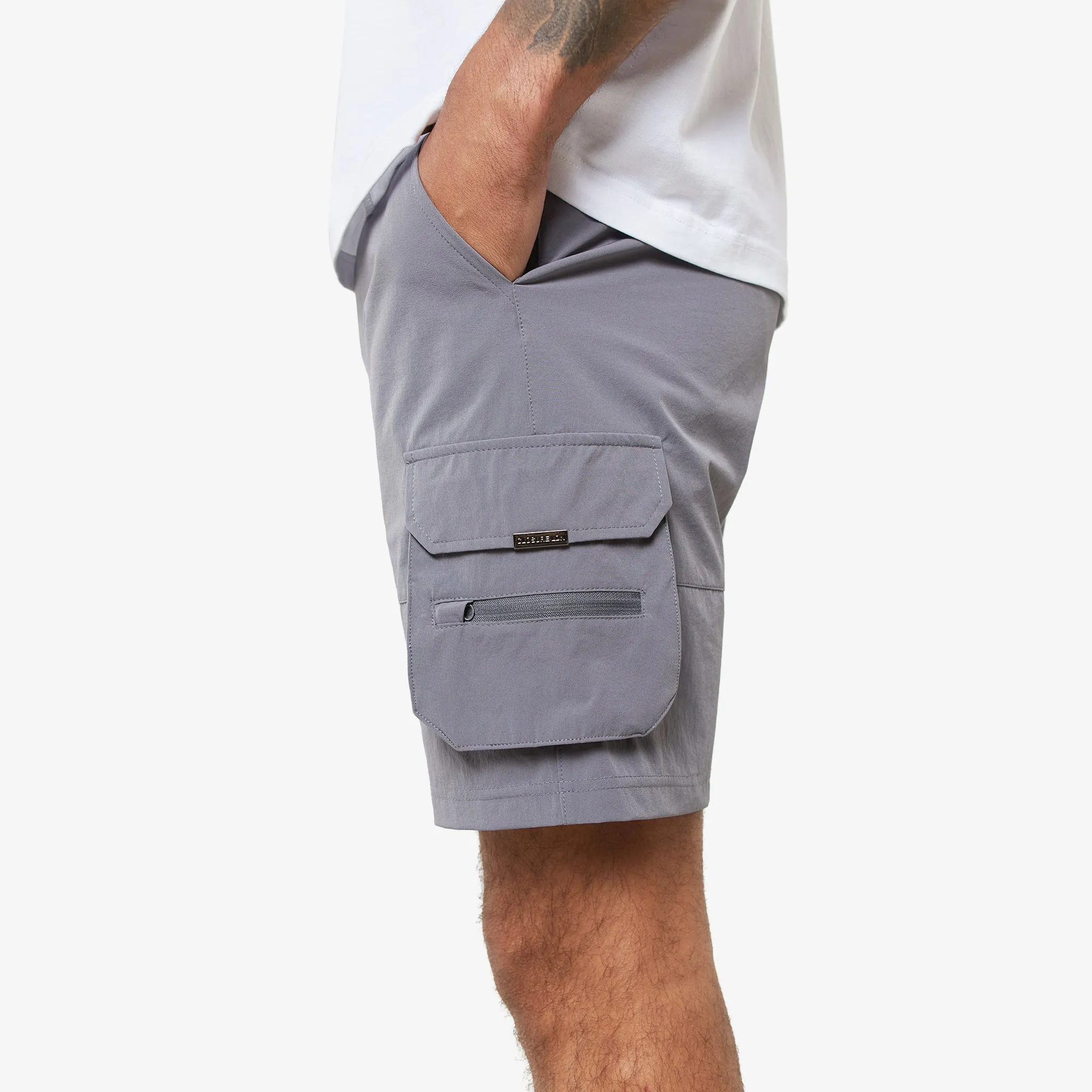Tech Stretch Poly Cargo Short | Charcoal