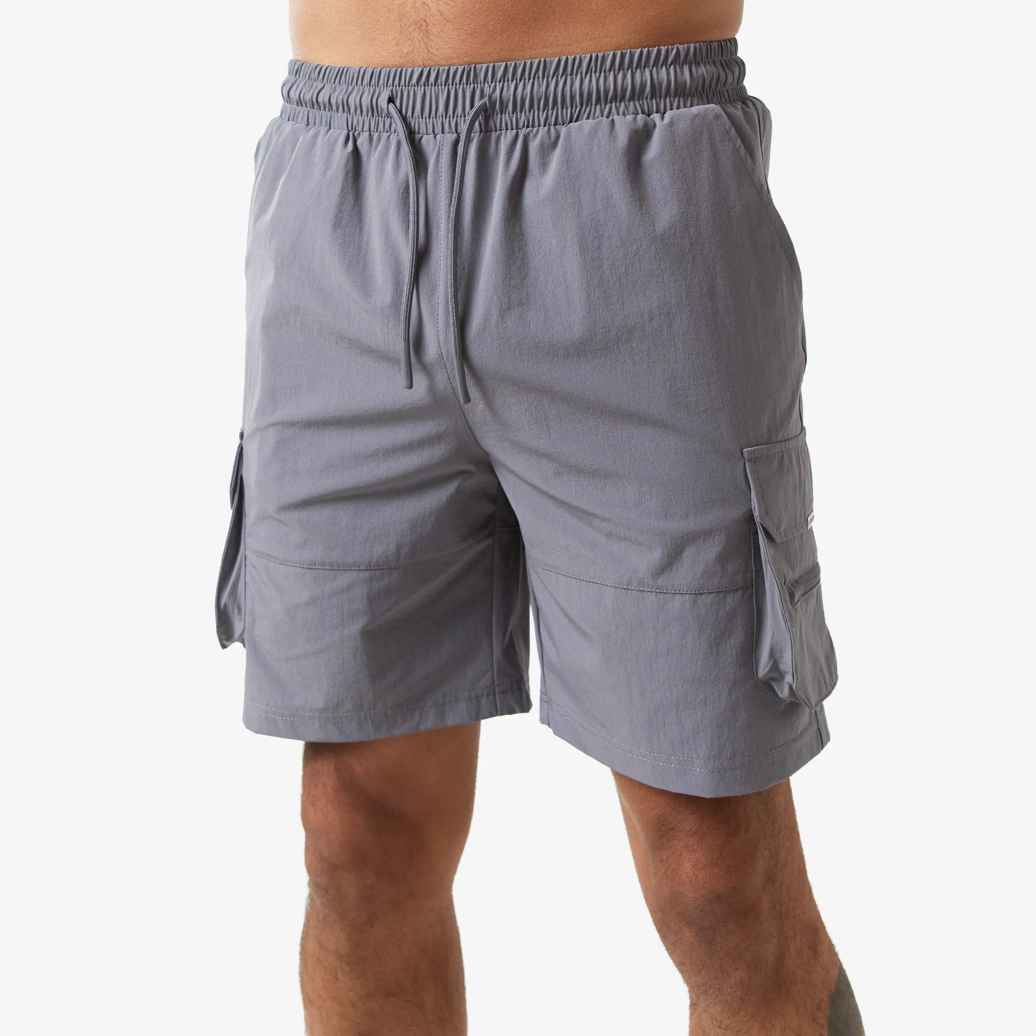 Tech Stretch Poly Cargo Short | Charcoal
